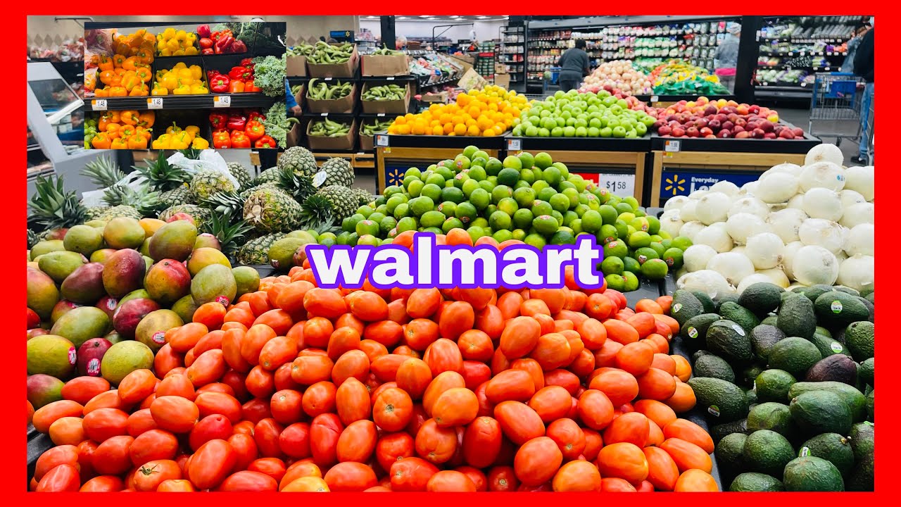 WALMART PRODUCE SECTION FRUITS AND VEGETABLES SHOP WITH ME