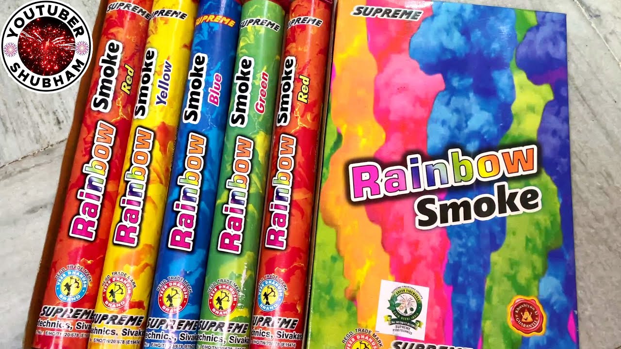 RAINBOW SMOKE from Supreme Fireworks - Color Smoke for Holi Festival 2022