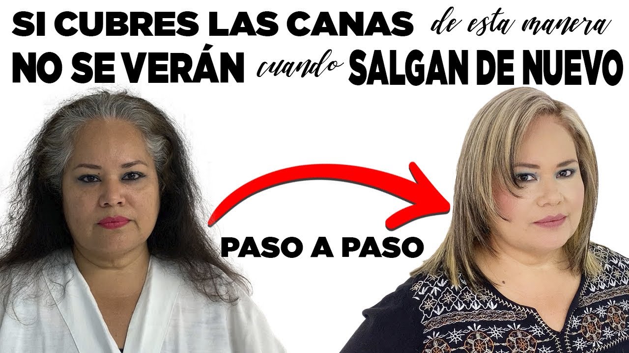 SI CUBRES LAS CANAS DE ESTA MANERA NO SE VERÁN CUANDO SALGAN DE NUEVO. PASO A PASO
