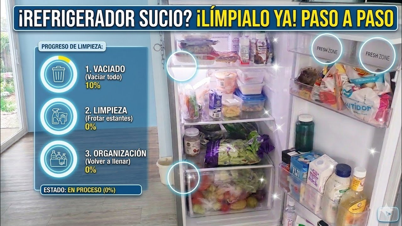 ¿Qué hay realmente en mi refrigerador? + Limpieza .🧊❄️🍅🥒🥕🥑✔️