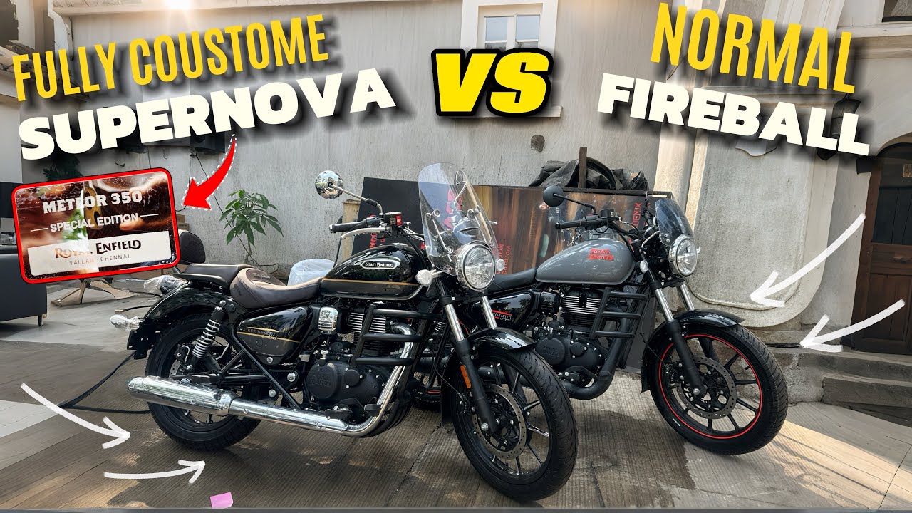 MIY Customization Ka Kamaal! Meteor 350 Supernova Black vs Fireball Grey 2026 Comparison