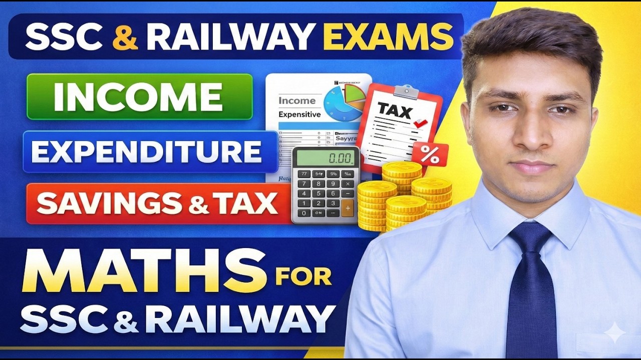 Income Expenditure & Savings  Income Tax Questions  Maths for SSC & Banking 2026🔥#incomeexpenditure