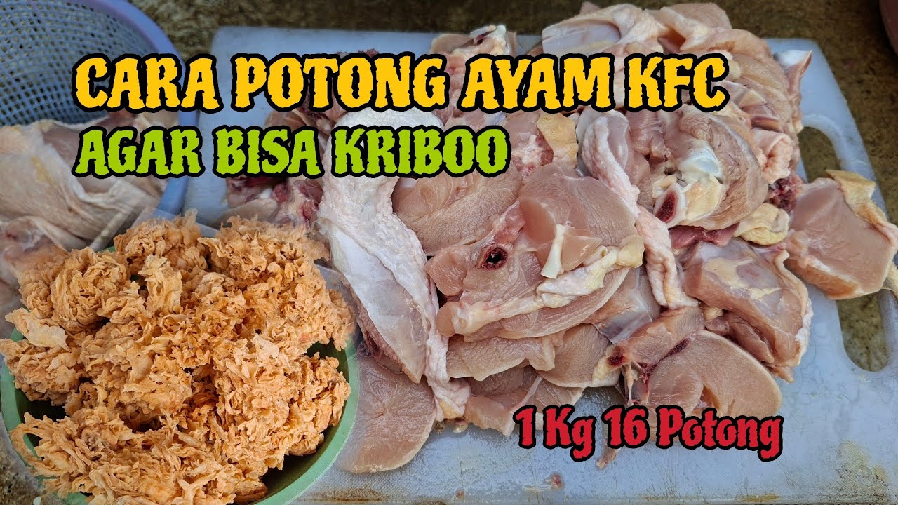 CARA PEDAGANG POTONG AYAM FRIED CHICKEN AGAR HASIL BISA KRIBO || 1kg jadikan 16 potong