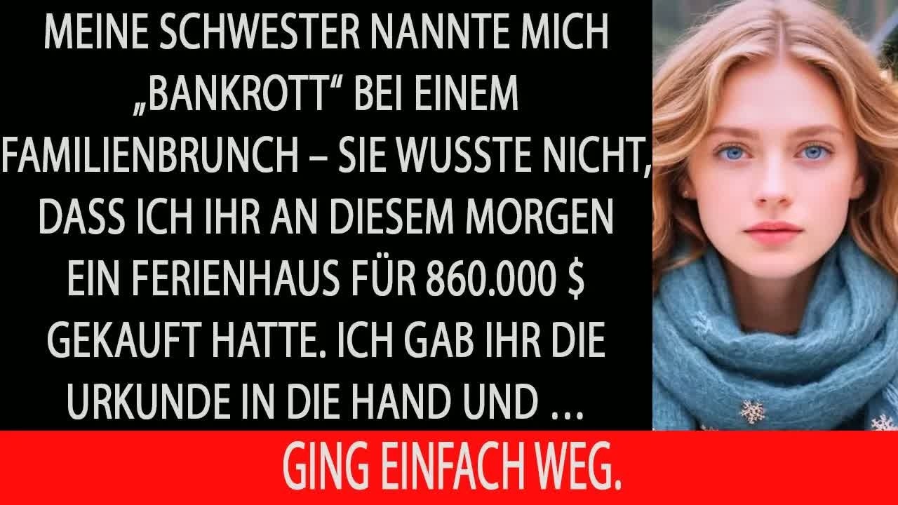 Schwester beschämte mich als bankrott – ich kaufte ihr Traumhaus für 860 000 Dollar und ging
