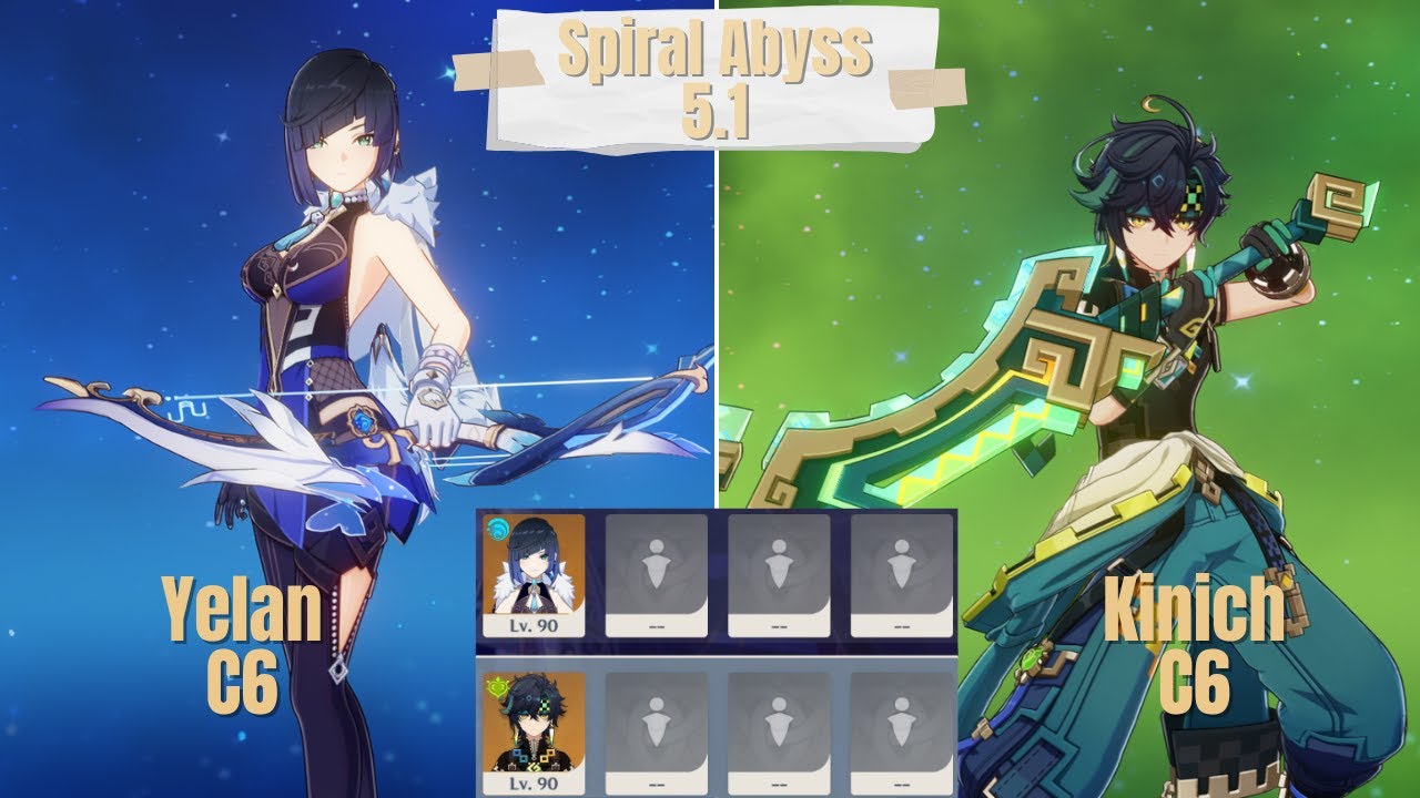 C6 Yelan & C6 Kinich Solo Spiral Abyss 5.1