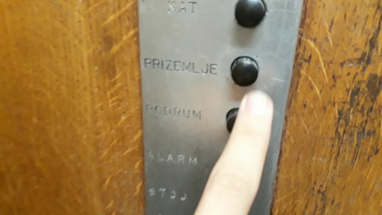 Beautiful 1957 Radnik elevator in Zagreb, Croatia