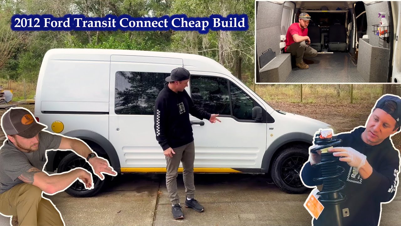 2012 Ford Transit Connect Van Build (Cheap, Easy, Using leftover wood, flooring, insulation, lights)