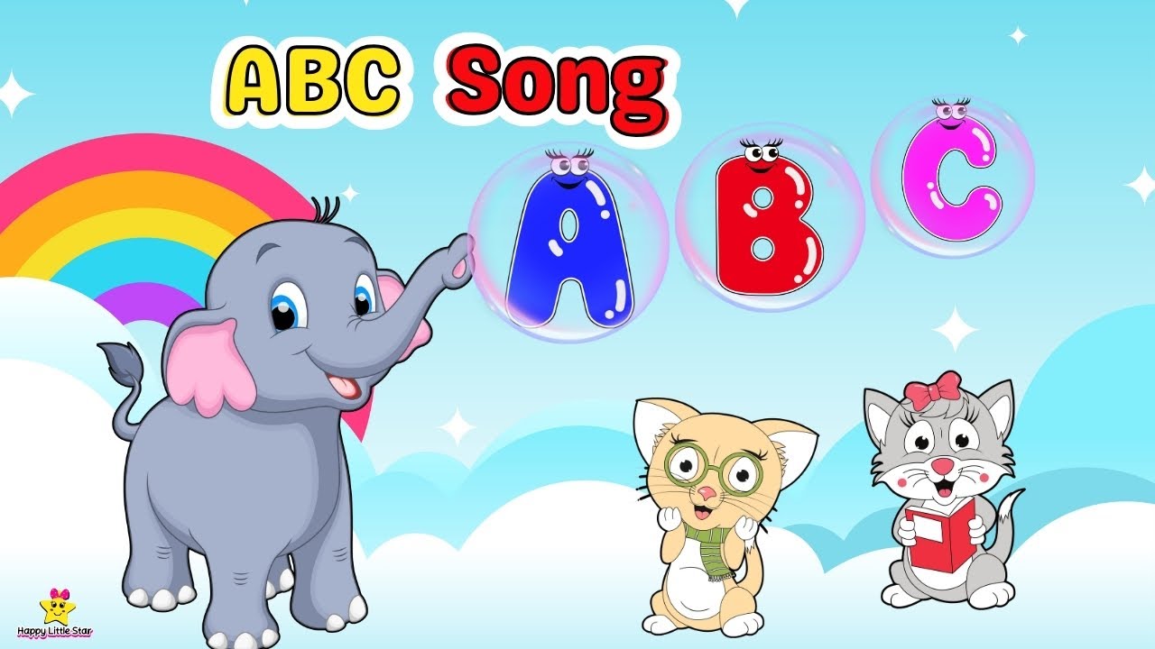 Abc song  | alphabet nursery rhymes Animals & Fruits | Count 1 to 10 | Abc phonics