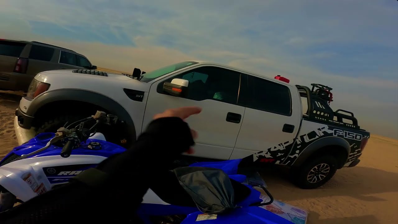 camping in al wafra with our ( raptor 700r ) كشته في الوفره