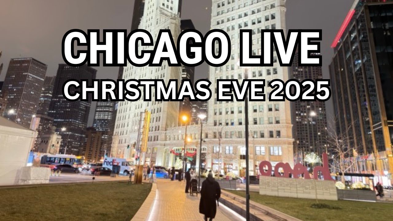 City Of Chicago LIVE Christmas Eve Walk (December 24, 2025) No Talking City Sounds