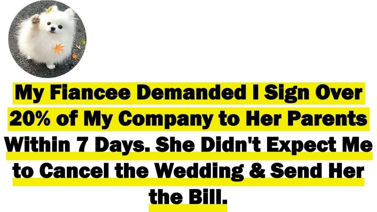 My Fiancée Demanded I Sign Over 20% of My Company to Her Parents Within Seven Days  She Didn't Expec