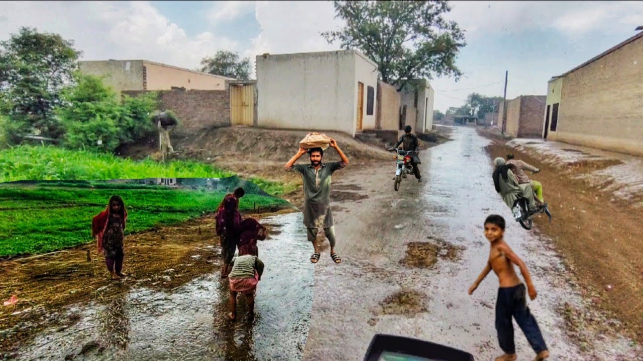 Rain in Village Punjab Pakistan | Pakistan Village Life