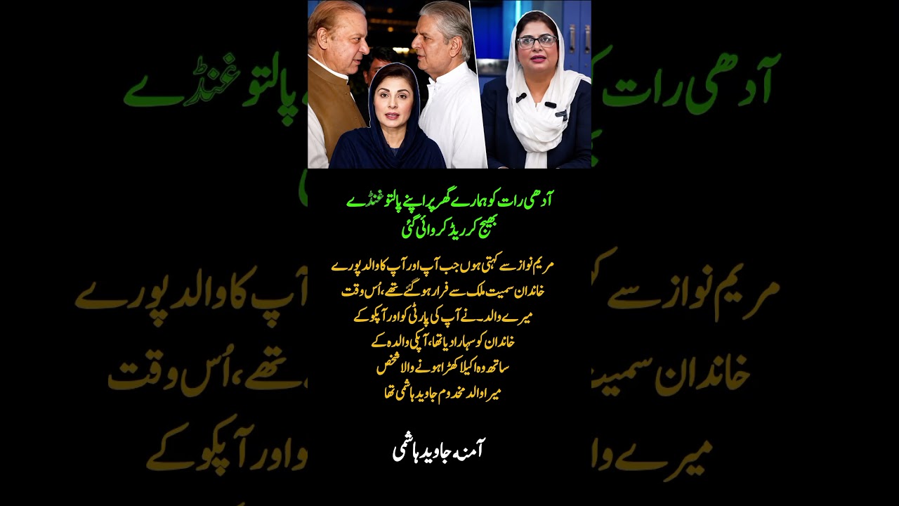 Amina Javed Hashmi's Strong Response to Maryam Nawaz Goes Viral! 🇵🇰🔥