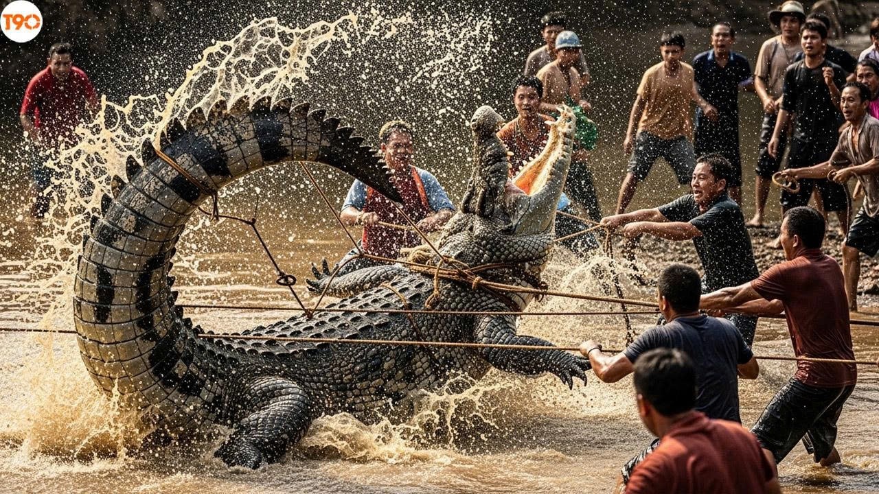 Cá Sấu Khổng Lồ Nặng 1 Tấn - 1 Cái Quẫy Đuôi Đánh Bay 5 Ngư Dân - Họ Đã Chinh Phục Nó Bằng Cách Nào?