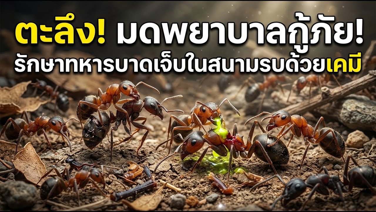🐜 มดพยาบาลช่วยชีวิตทหารบาดเจ็บและรักษาแผลด้วยสารเคมีอย่างน่าทึ่ง