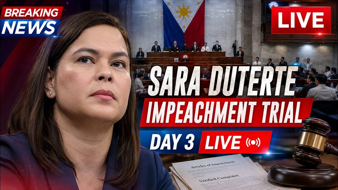 Sara Duterte Impeachment Trial LIVE | Day 3 Senate Hearing | Philippines Updates LIVE
