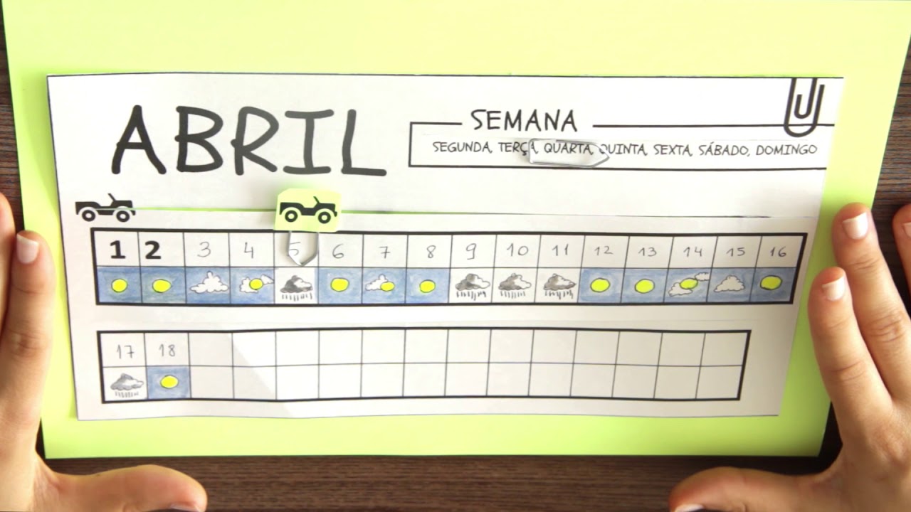 ATIVIDADE para crianças 5 a 8 anos (dia, semana, mês)