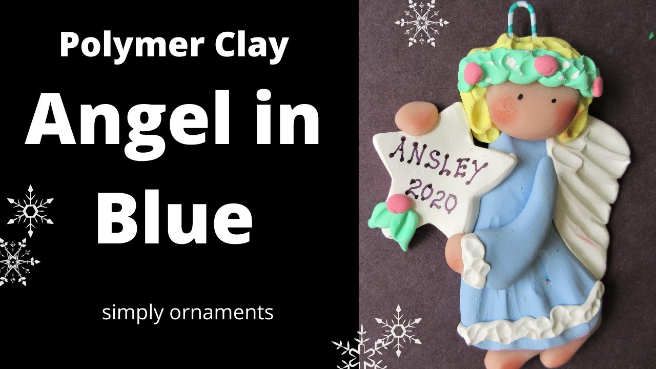 Polymer Clay Angels with Star or Heart