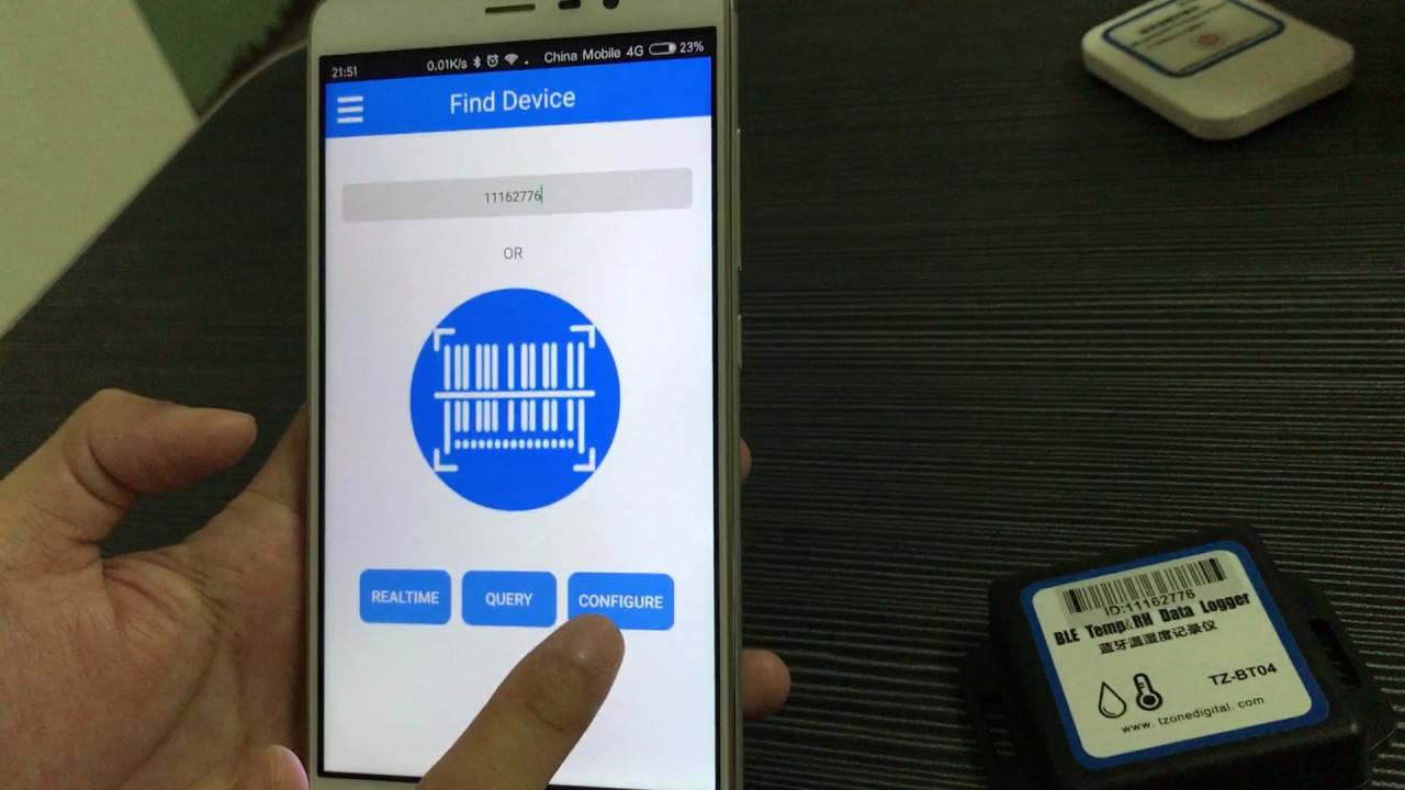 Tzone BT-04 bluetooth temperature and humidity data logger