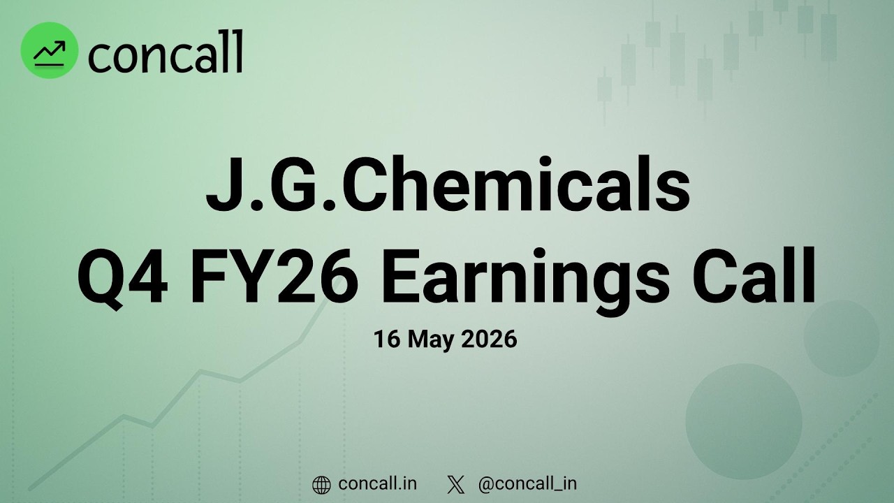 J G Chemicals Q4 FY26 Earnings Conference Call | Concall.in