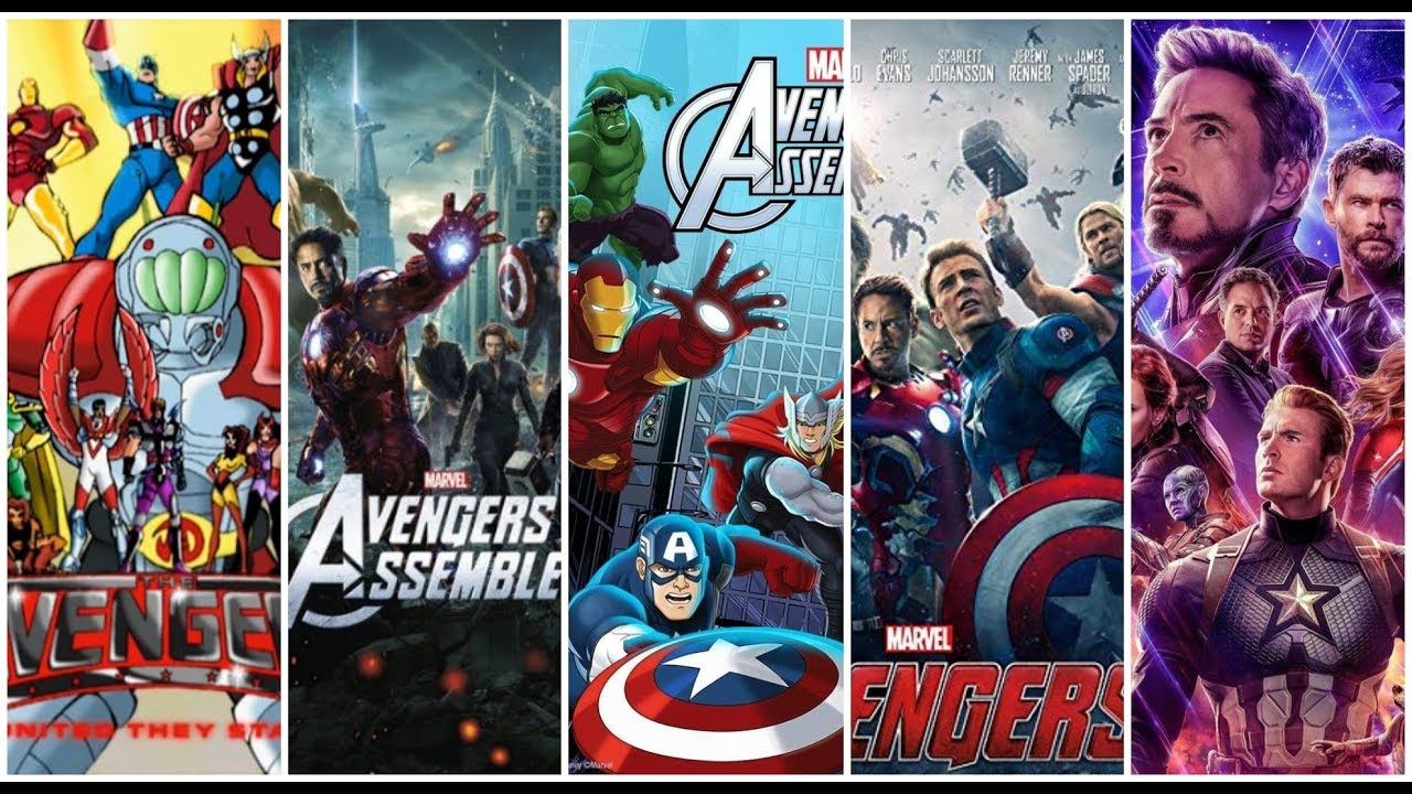 Evolution of Avengers in cartoons and movies (1966-2019)