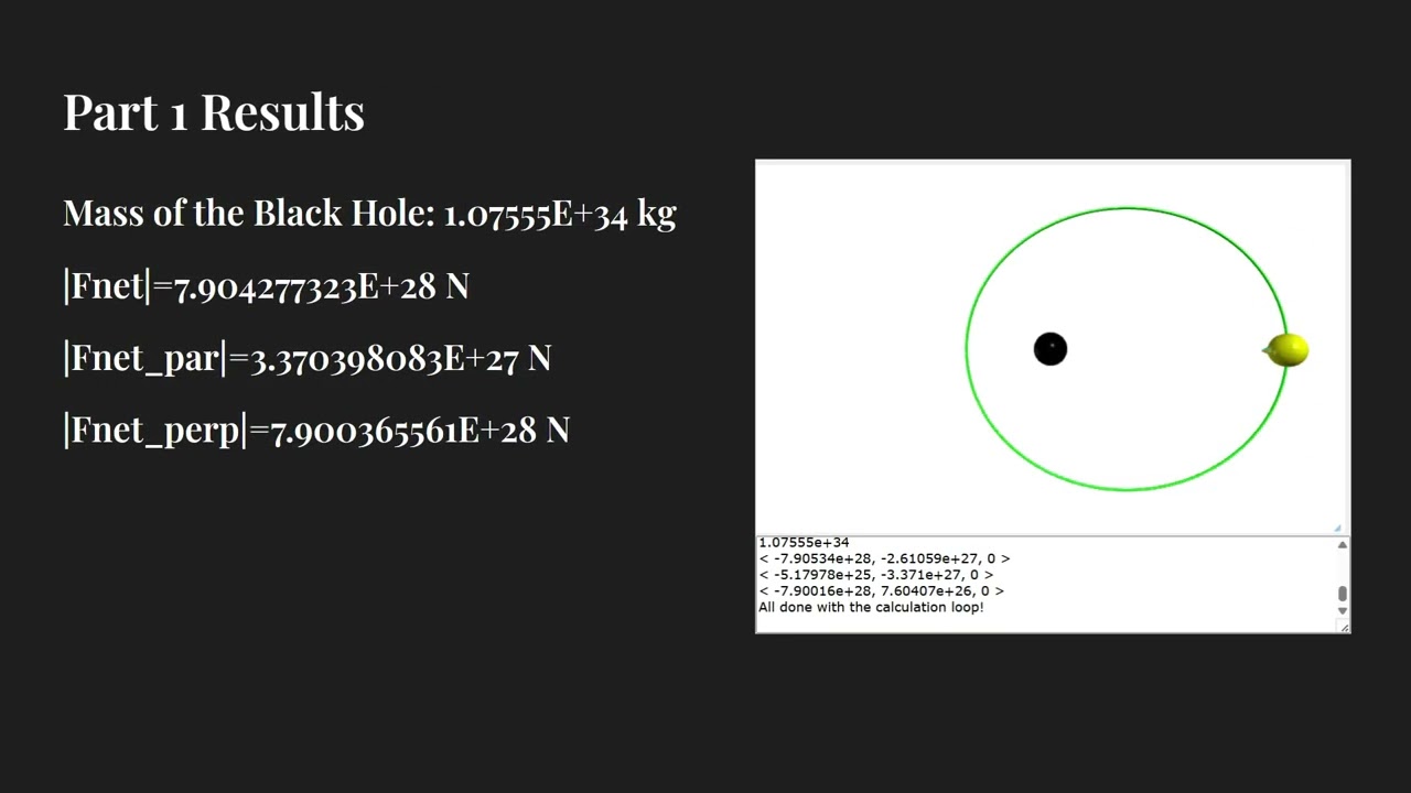 PHYS 2211 Lab 3: Black Hole and Orbits