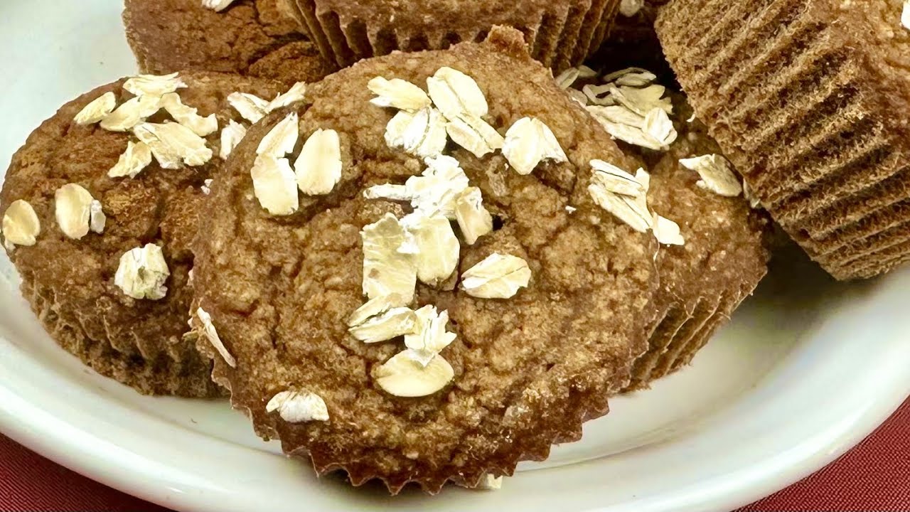 Easy Cinnamon Applesauce Muffins! Vegan Gluten-Free Oil-Free Sugar-Free Dairy-Free WFPB