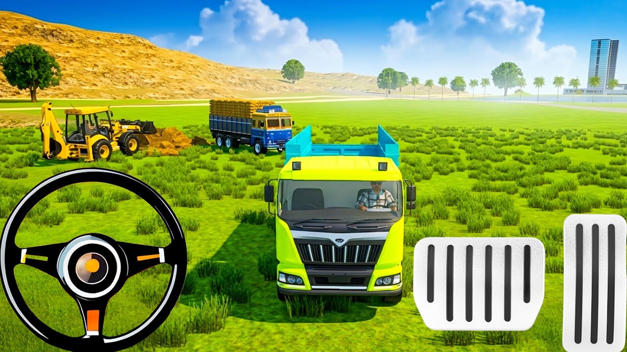 Drive JCB And Unloading stone From Dumper Truck in game 90 #gamingvideos#tractor #tractorgame