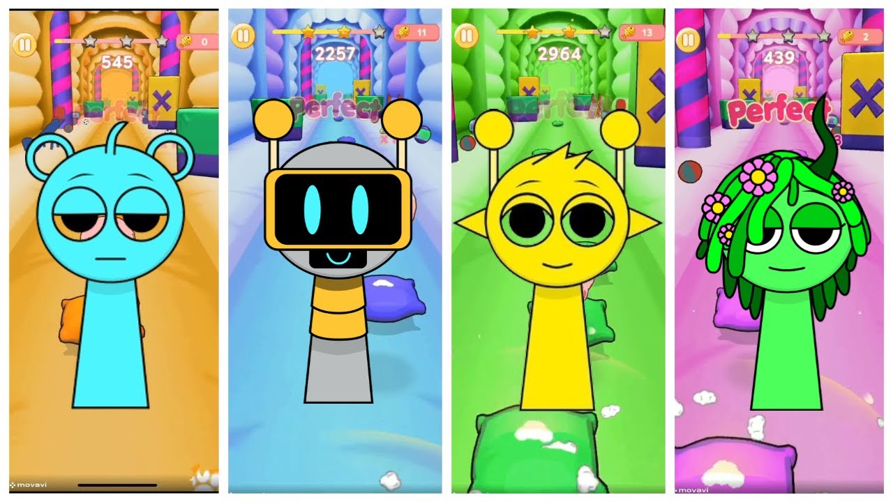 🎧 Sprunki Beat Clash – Sky vs Fun Bot vs Simon vs Vineria | Tiles Hop EDM Rush 🔥