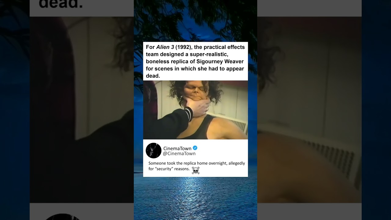 For Alien 3, the practical effects team designed a super-realistic replica of Sigourney Weaver