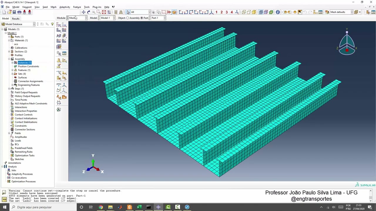 Nonlinear Buckling Analysis of Stiffened Plate using Abaqus