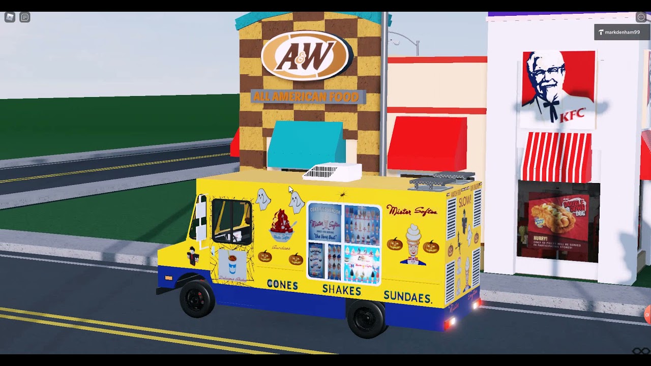 Halloween Mister Softee Ice Cream Truck in Roblox