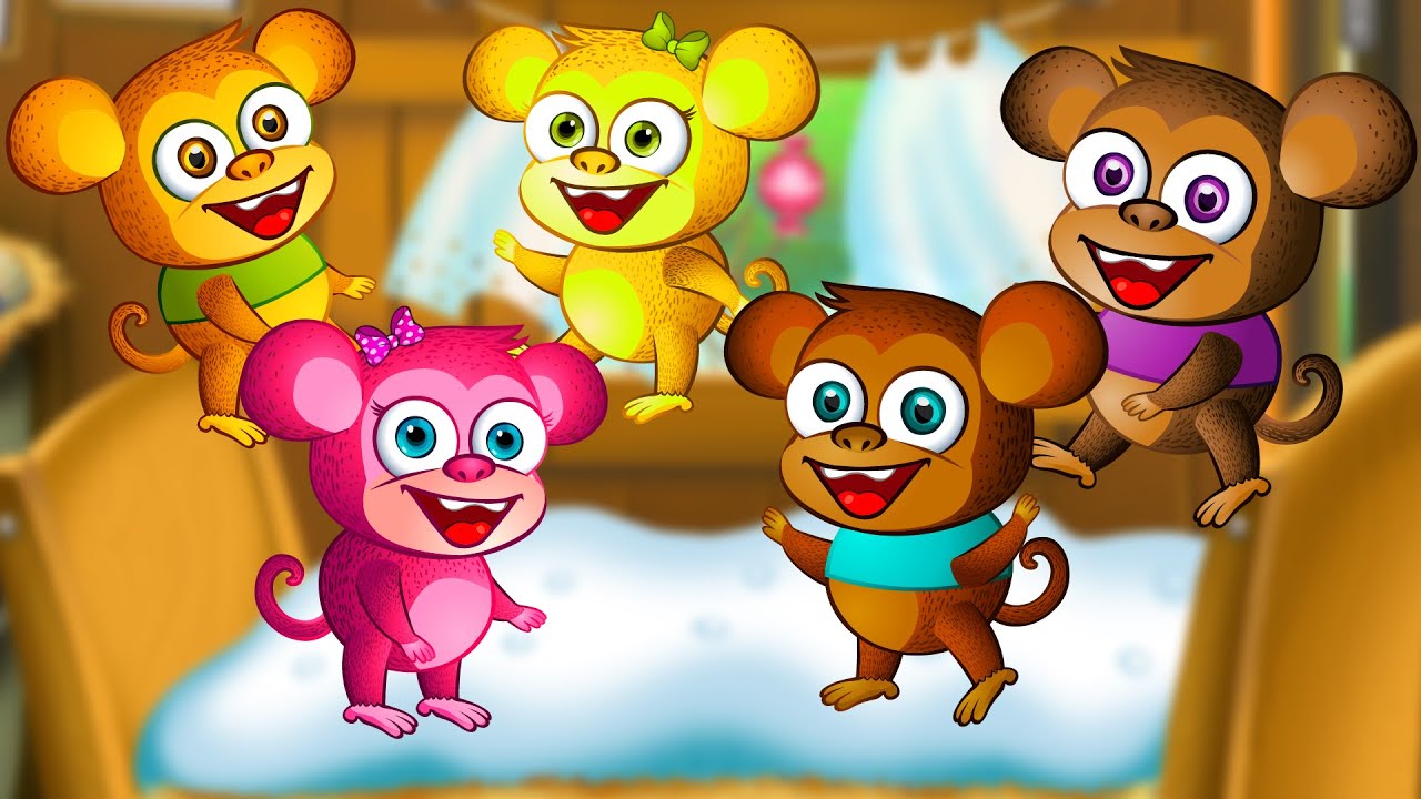 Cinco Monitos Saltando en la Cama: Karaoke Juguetón en Español para Niños ¡Canta y Baila!