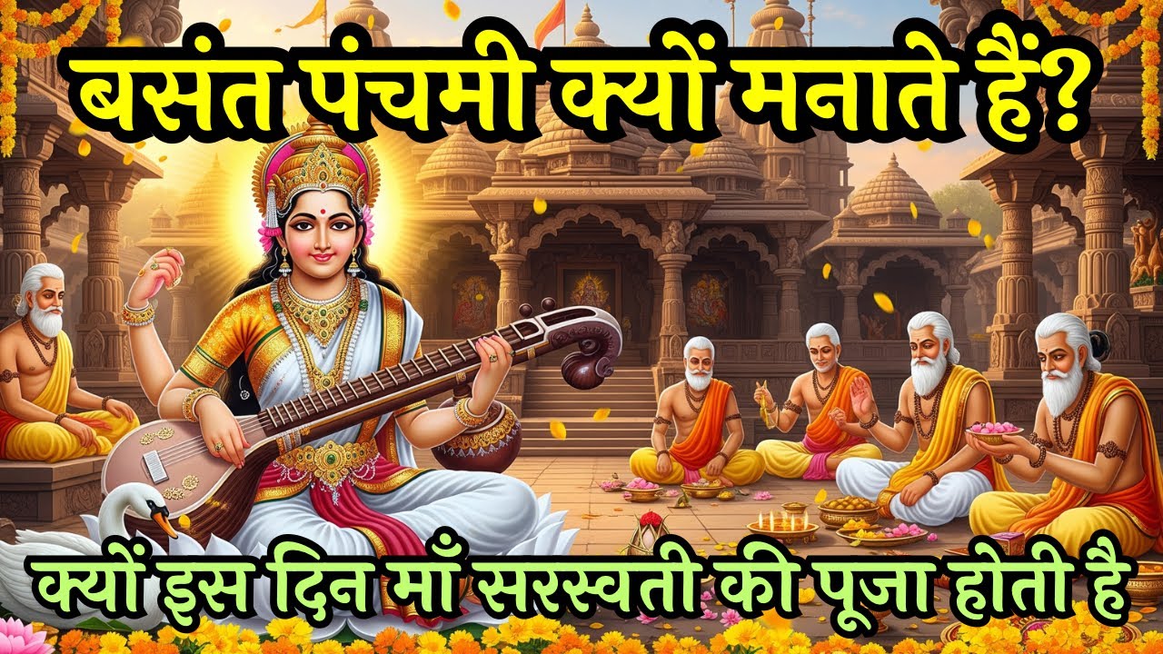 बसंत पंचमी क्यों मनाते हैं? | माँ सरस्वती की रहस्यमयी कथा #basantpanchami #divinemessages #katha