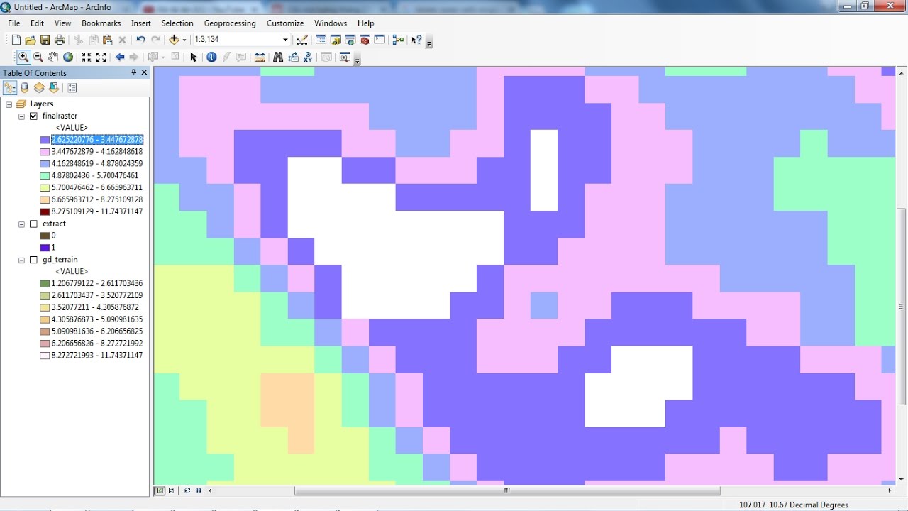 delete raster cells in ArcGIS