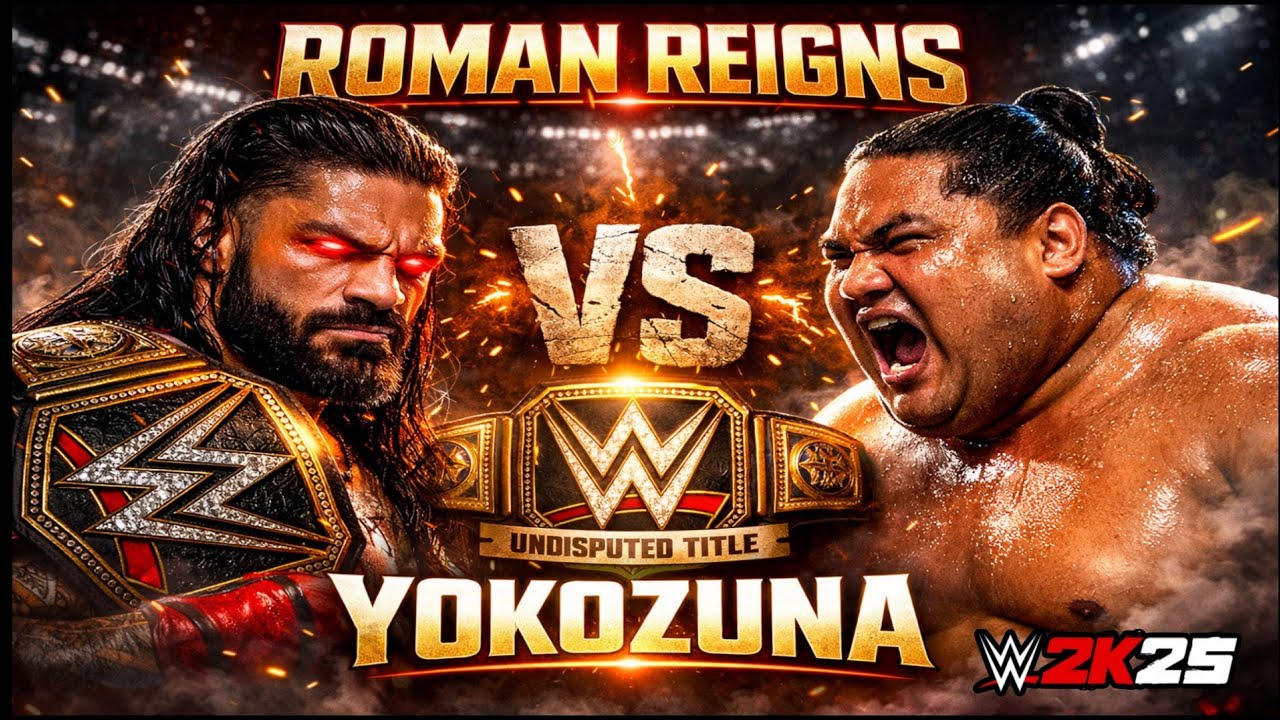 Roman Reigns Vs Yokozuna Match For WWE Undisputed Championship WWE 2k25 