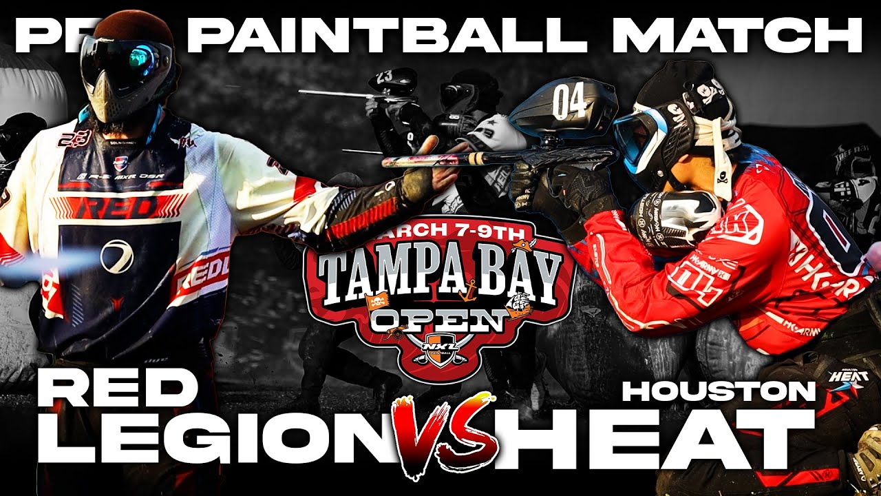 HOUSTON HEAT vs RED LEGION - PROFESSIONAL PAINTBALL MATCH - 2025 NXL TAMPA BAY OPEN - PRELIMS RAW
