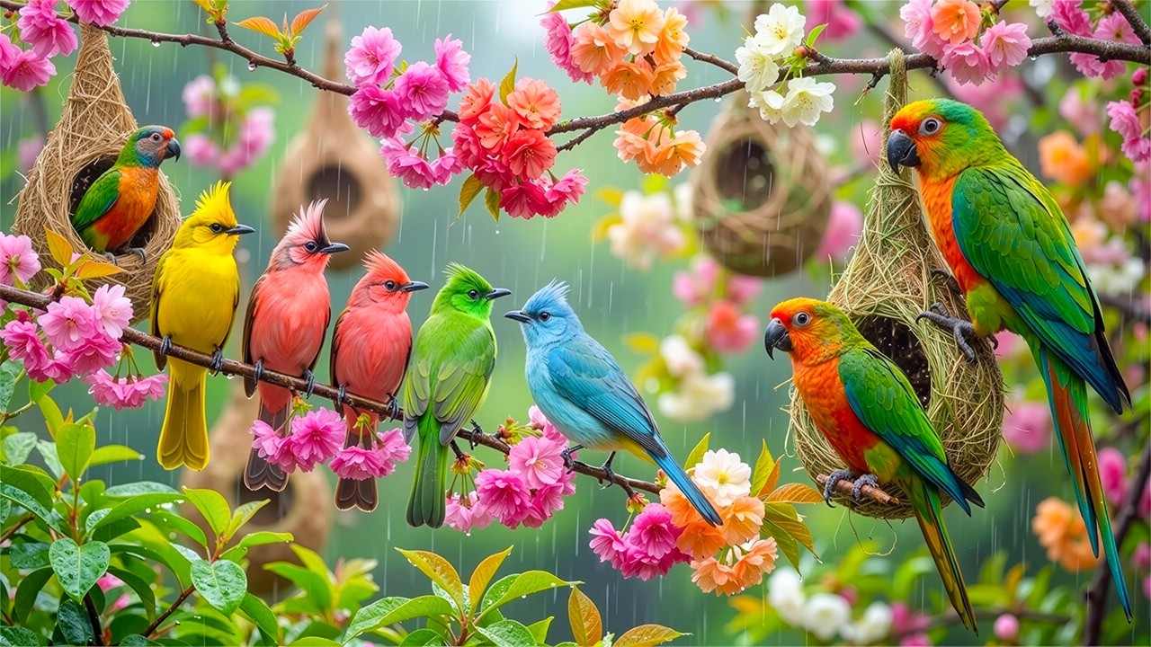 100% Anti-Stress Therapy For Mind, Body & Soul🍃Birdsong With Gentle Rain & Soft Piano🌧️Nature Sounds