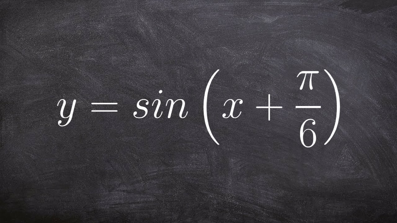 How to Graph Sine with a Shift to the Left