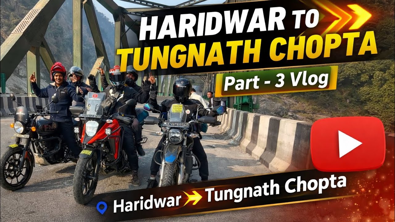 Part-3 | Haridwar to chopta | motovloging | vstrom + hunter + xpulse | Group ride | mountain 