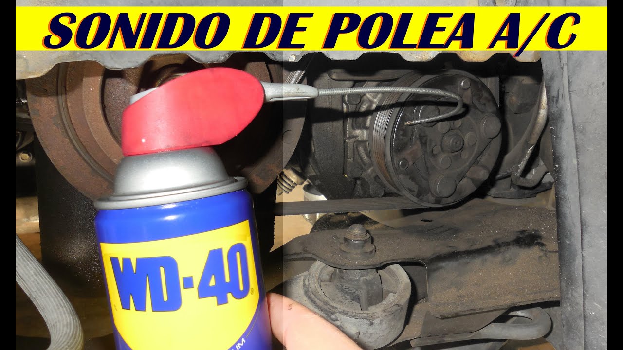 Como eliminar sonidos de polea usando WD-40 (aflojatodo)
