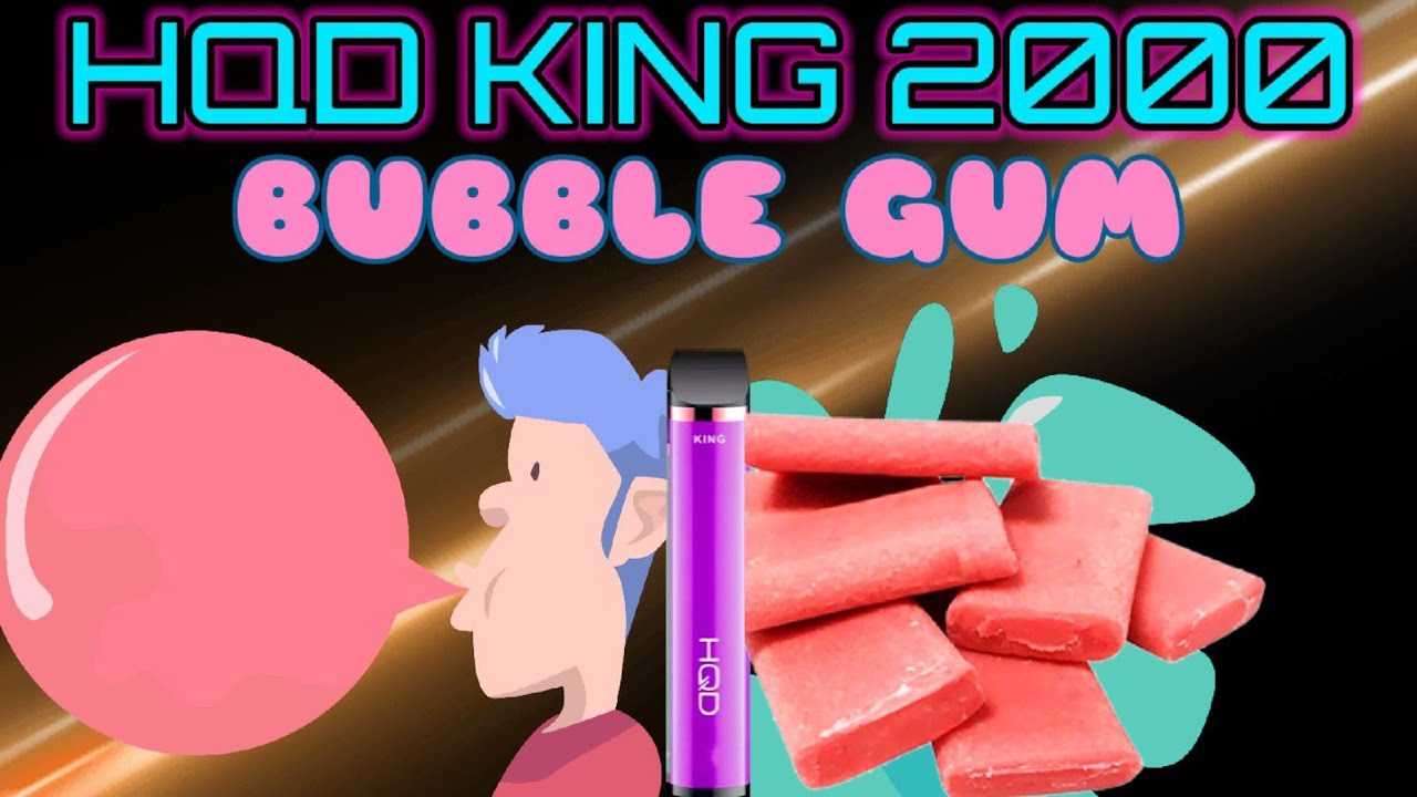 НОВИНКА HQD KING BUBBLE GUM 2000 - ОТЗЫВ / HQD KING ЖВАЧКА 2000 ЗАТЯЖЕК