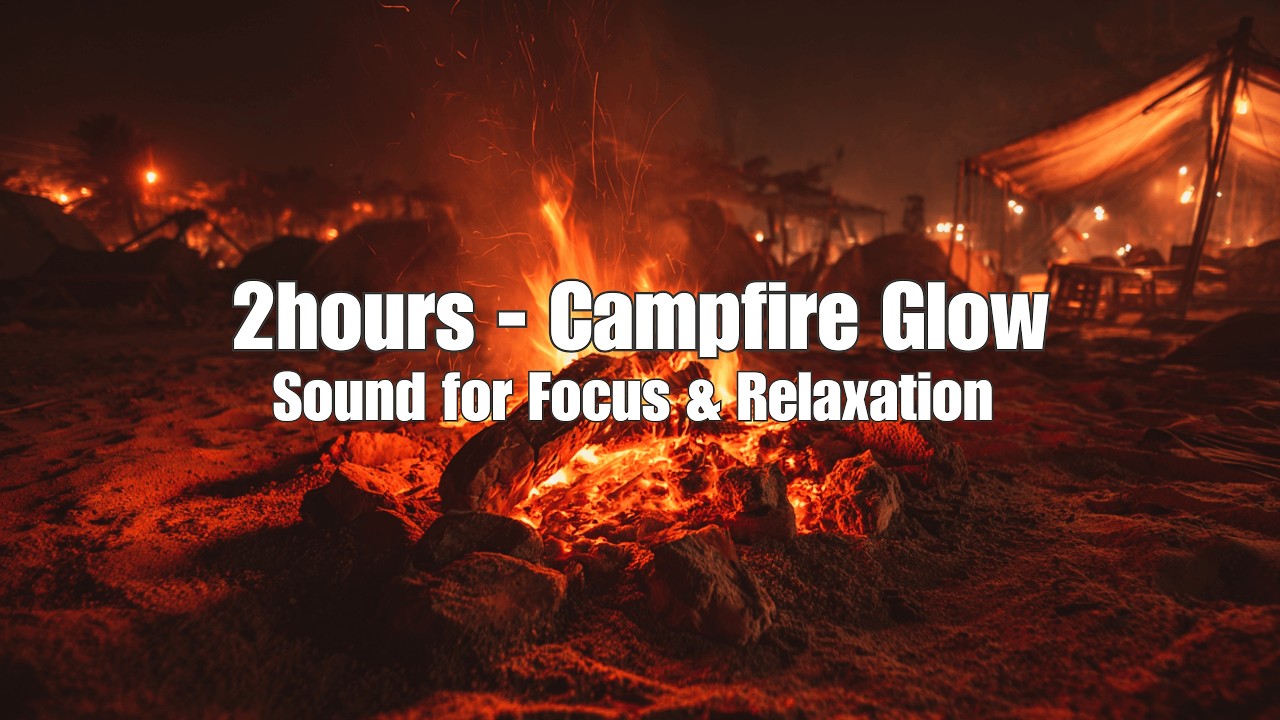 Campfire Glow: Crackling Flames for Focus & Relaxation 🔥🏕️ #Campfire #Relaxing #FocusVibes