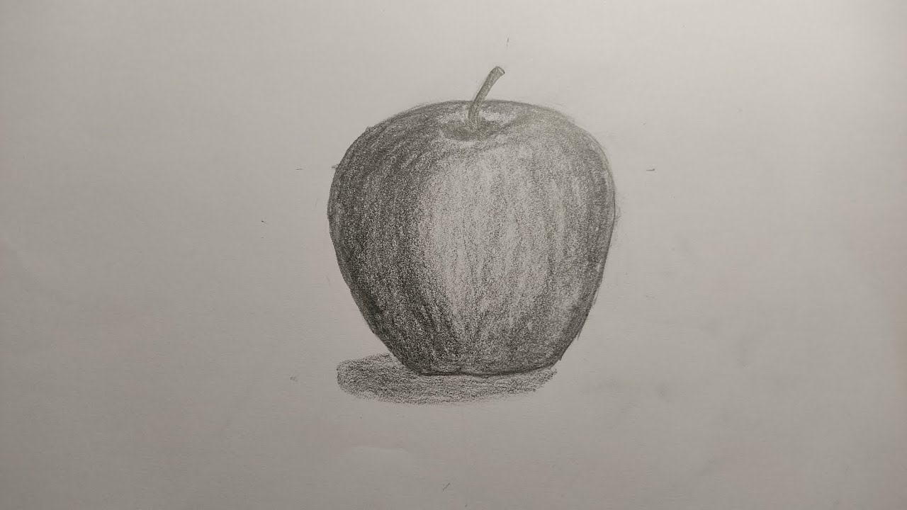 Karakalem ile Elma Çizimi/ How To Draw An Apple