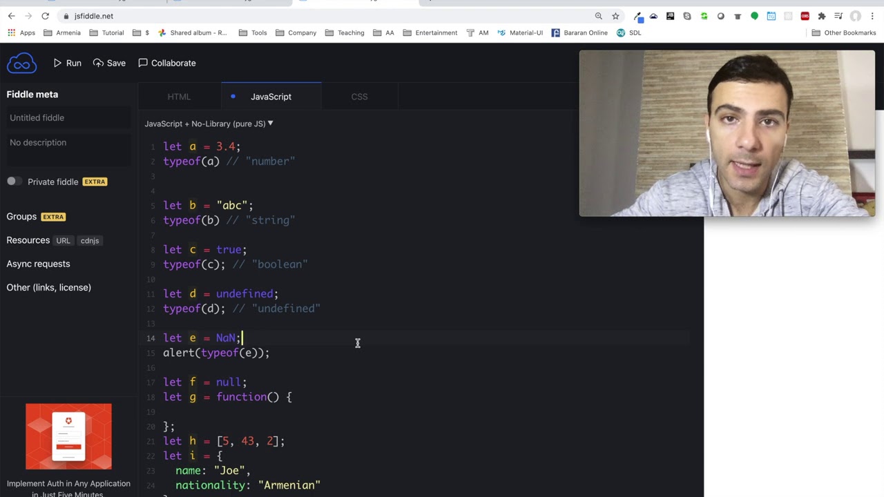 Javascript - Ինչպես պարզել արժեքի տիպը