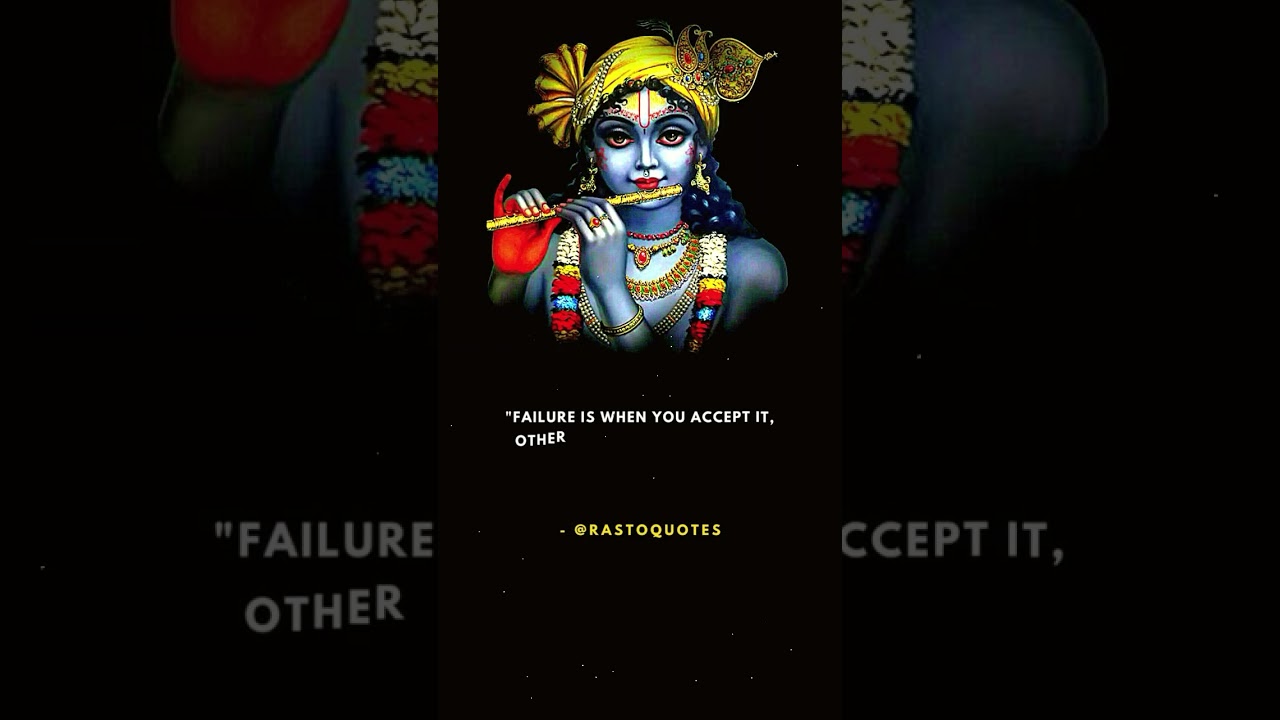 Failure Is When You Accept It || Lord Shree Krishna Quotes || #shorts #status #short #shortsyoutube