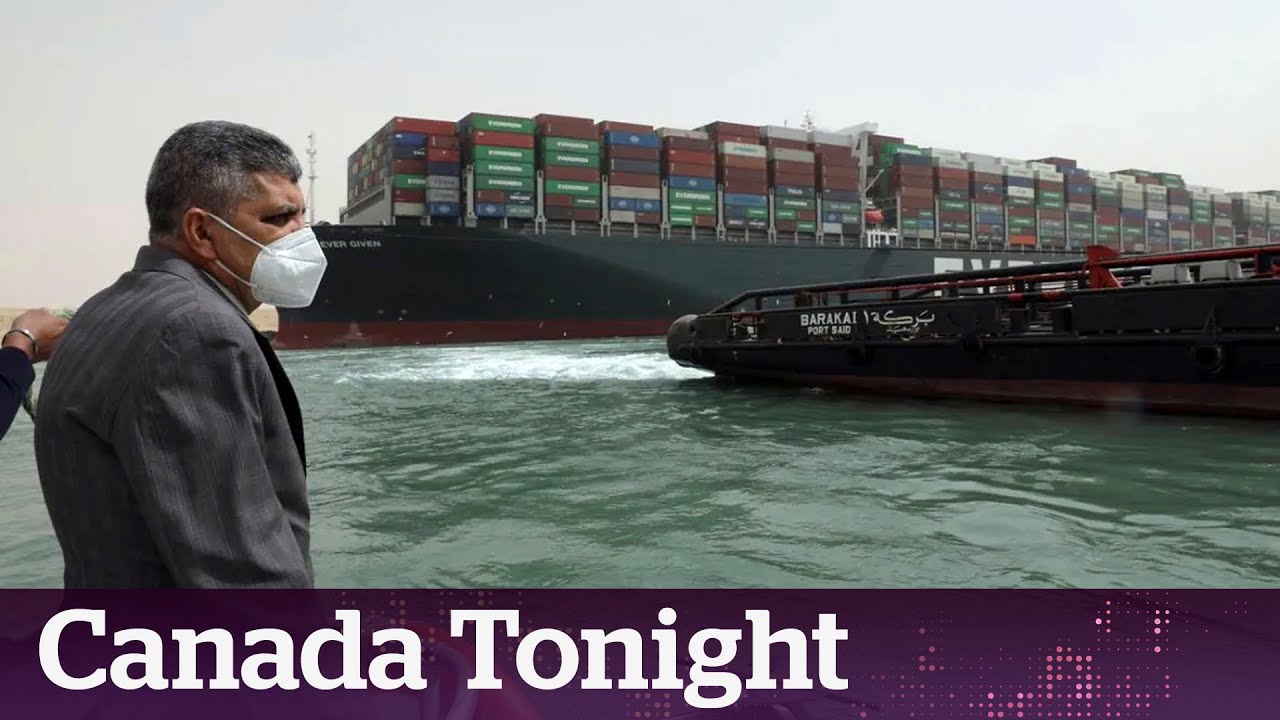 Suez Canal cargo ship blockage costing global trade billions per week