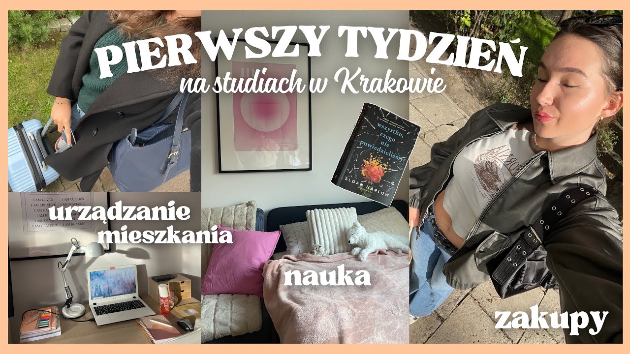 PIERWSZY TYDZIEŃ STUDIÓW📚🤓| urządzanie mieszkania, zakupy i trochę nauki ✨🍂