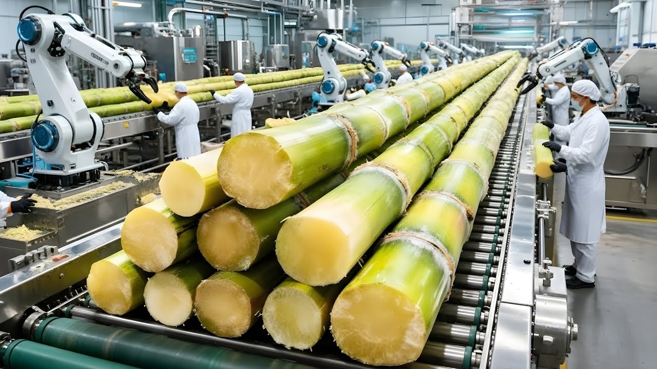 Inside a Modern Cane Sugar Factory: From Fresh Sugarcane to Pure Crystal Sugar (Full Process)