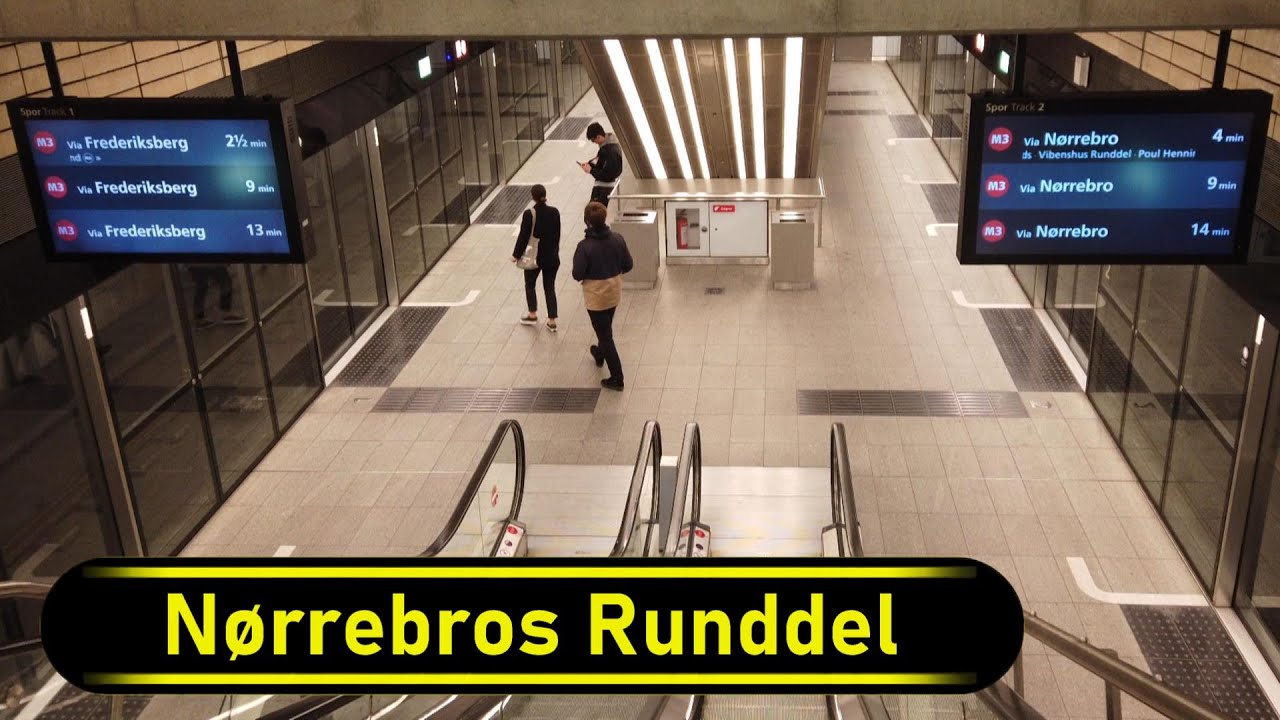 Metro Station Nørrebros Runddel - Copenhagen 🇩🇰 - Walkthrough 🚶